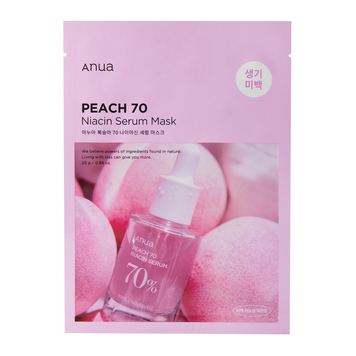 Тканинна маска для обличчя з ефектом освітлення ANUA PEACH 70 NIACIN SERUM MASK product_5a817959-2607-3abf-6bfa-819f649ea093 фото
